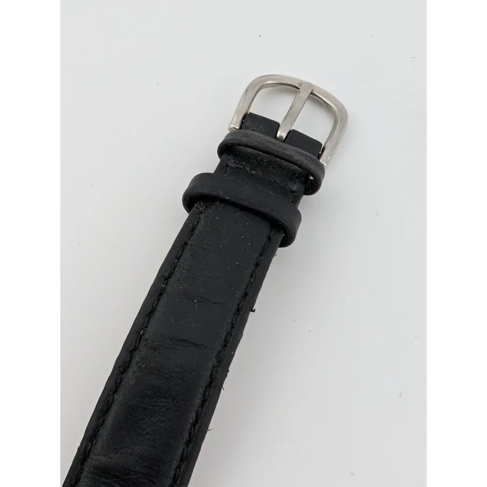 Arnette Watch‎ Womens 33mm Case 100M WR Black Leather Band- New Battery
